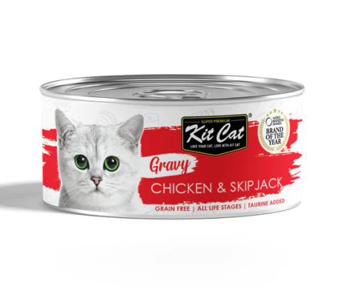 كت كات جرايفي طعام رطب معلبات الدجاج والتونة الوثابة بالمرق 70g