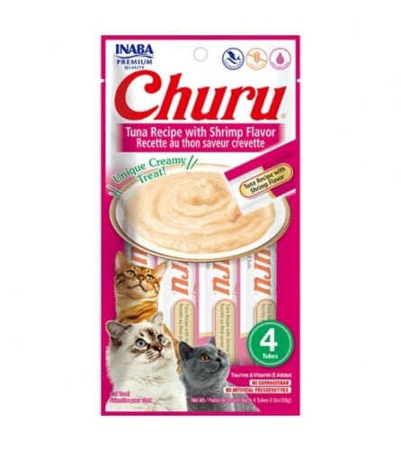 اينابا مكافئات للقطط تشورو تونا مع الجمبري  4*14غ