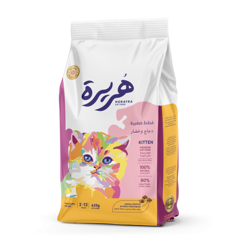 هريرة طعام جاف للقطط الصغيرة بالدجاج والخضار 420g