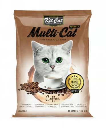كت كات ملتي كات للقطط برائحة القهوة 30 لتر