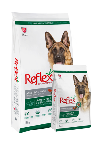ريفليكس طعام جاف للكلاب بلحم الضأن والارز والخضار 3 كيلو