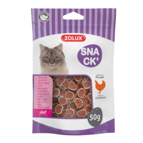 زولكس سناك مكافأت بالسوشي للقطط 50جرام