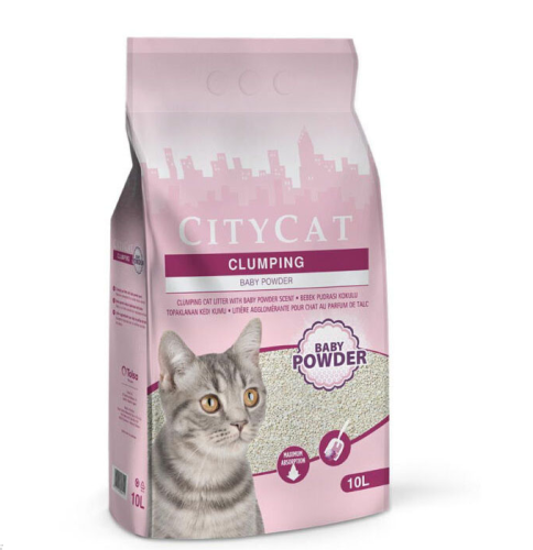 سيتي كات رمل للقطط برائحة بودرة الأطفال 10 لتر