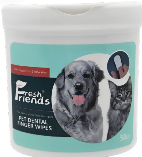 فريش فريندز مناديل للعناية بالاسنان للقطط والكلاب 50 حبه