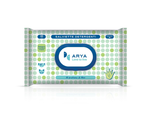 اريا مناديل رطبة برائحة الصبار - 40 منديل