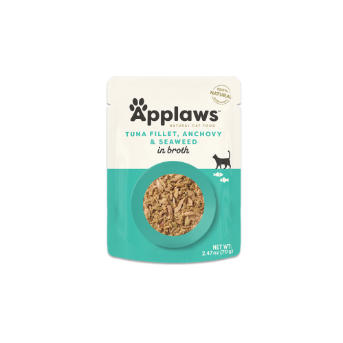 ابلاوز طعام رطب اظرف تونة مع الأنشوفة في المرق للقطط 70 جرام
