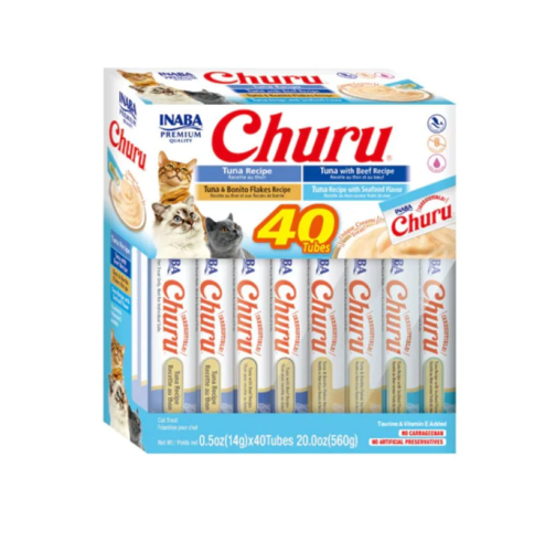 اينابا تشورو تشكيلة مكافآت للقطط من نكهات التونة 40*14 جرام