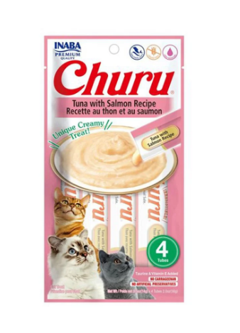 اينابا مكافئات للقطط تشورو تونا مع السالمون  4*14غ