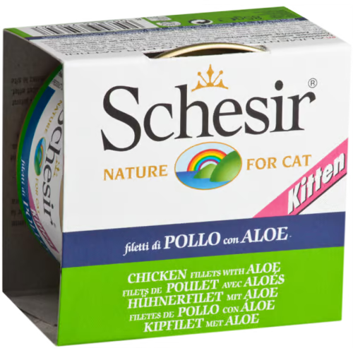 شيزر معلبات الدجاج مع الصبار بالجلي للقطط الصغيرة كيتن 85g