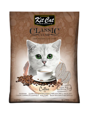 كت كات رمل كلاسيك للقطط برائحة القهوة 10 لتر