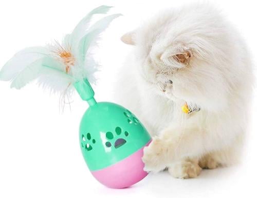 لعبة كرة الريش بجرس للقطط