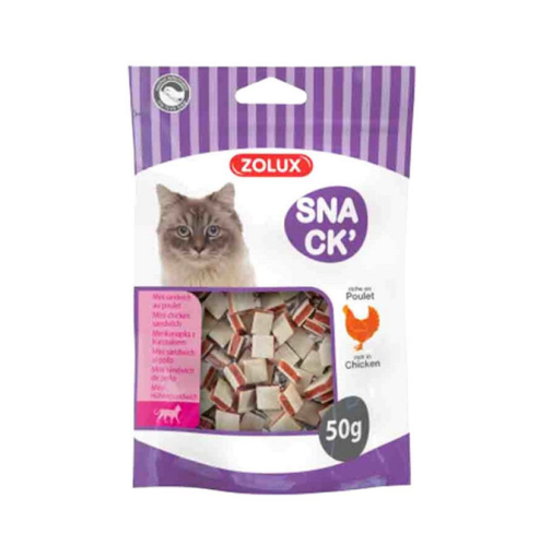 زولكس سناك ميني مكافئة دجاج للقطط 50جم
