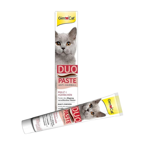 جيم كات معجون ديو لكرات الشعر بالدجاج والشعير للقطط 50g