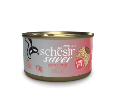 شيزر طعام رطب للقطط الكبيرة بنكهة الدجاج والبط بالمرق 70 جرام