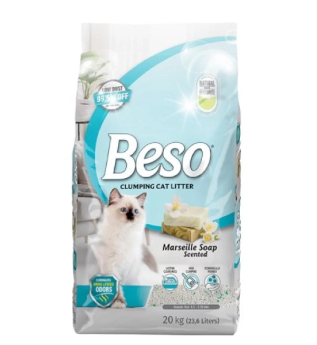 بيسو رمل للقطط برائحة الصابون 10 لتر