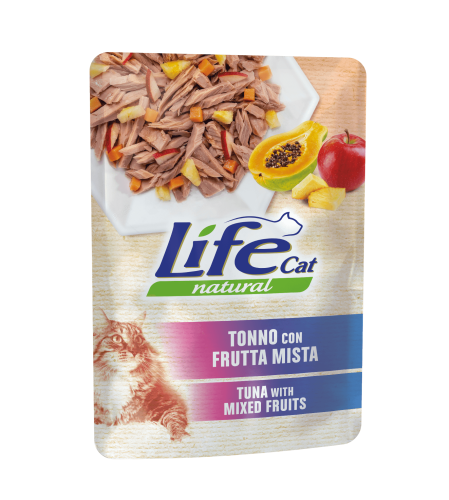 لايف كات طعام رطب بالتونة والفواكة المشكلة 70 جم