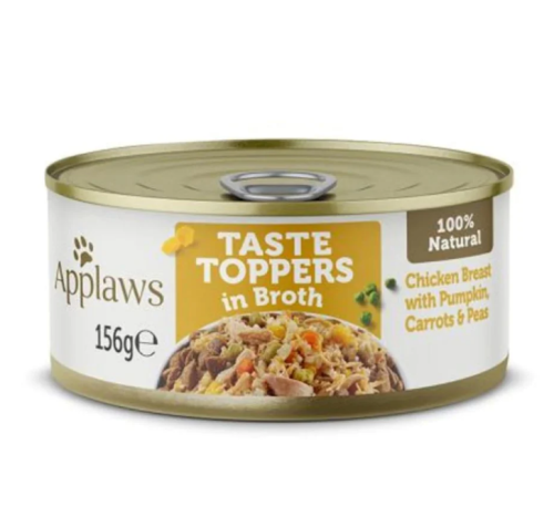 ابلاوز طعام رطب للكلاب بنكهة الدجاج والخضار مع الأرز بالمرق 156غ