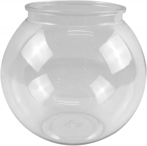 حوض سمك دائري شفاف صغير