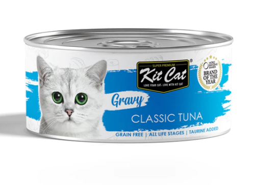 كت كات طعام رطب للقطط بنكهة التونا الكلاسيكية بالمرق 70g
