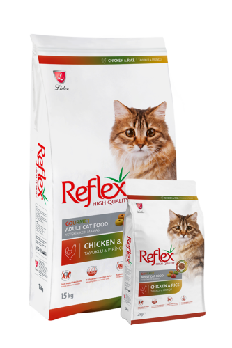 ريفليكس طعام جاف للقطط بالارز والدجاج جورميت 2 كيلو