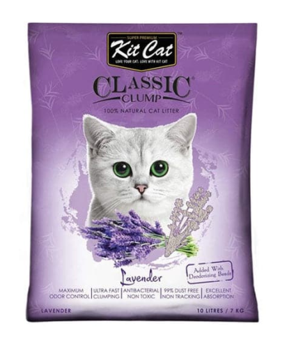 كت كات رمل كلاسيك للقطط برائحة اللافندر 10 لتر