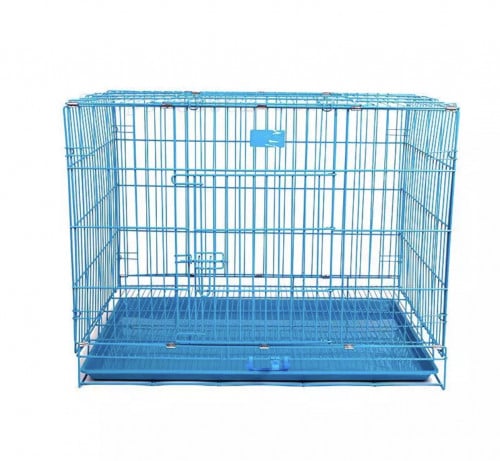 قفص حديدي متوسط أزرق