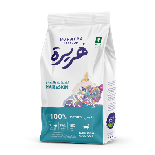 هريرة طعام جاف للقطط للعناية بالشعر والجلد ( هير اند سكين ) 1.5 كيلو
