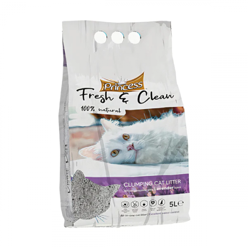 برنسس رمل معطر للقطط برائحة اللافندر 10 لتر