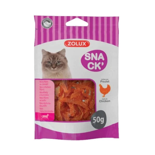 زولكس مكافات للقطط بنكهة فيليه الدجاج 50g