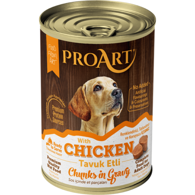 برو ارت طعام رطب للكلاب بقطع الدجاج 400g