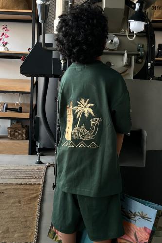 طقم اطفال اخضر
