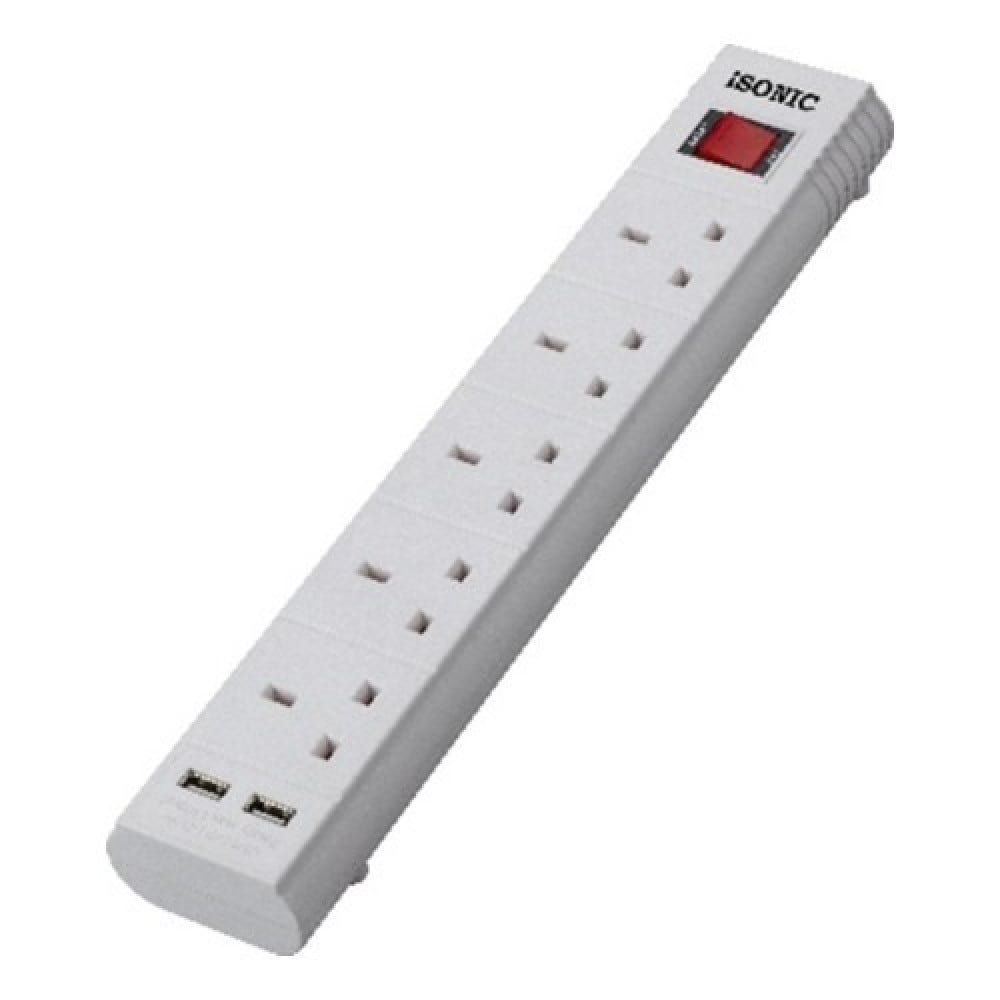 مقبس تمديد 5 مآخذ من اي سونيك - SU265USB