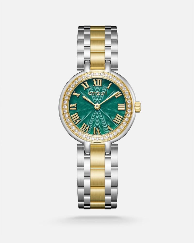 ساعة نسائية من امزوري بلون ذهبي وفضي