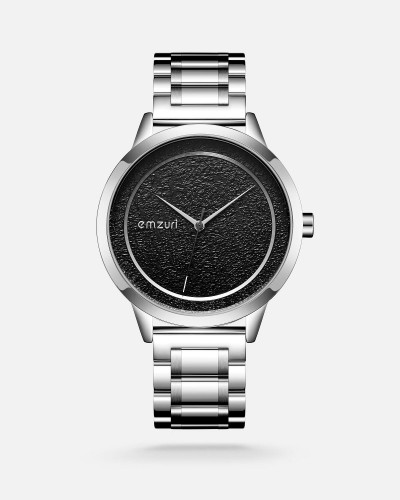 Men's silver steel watch