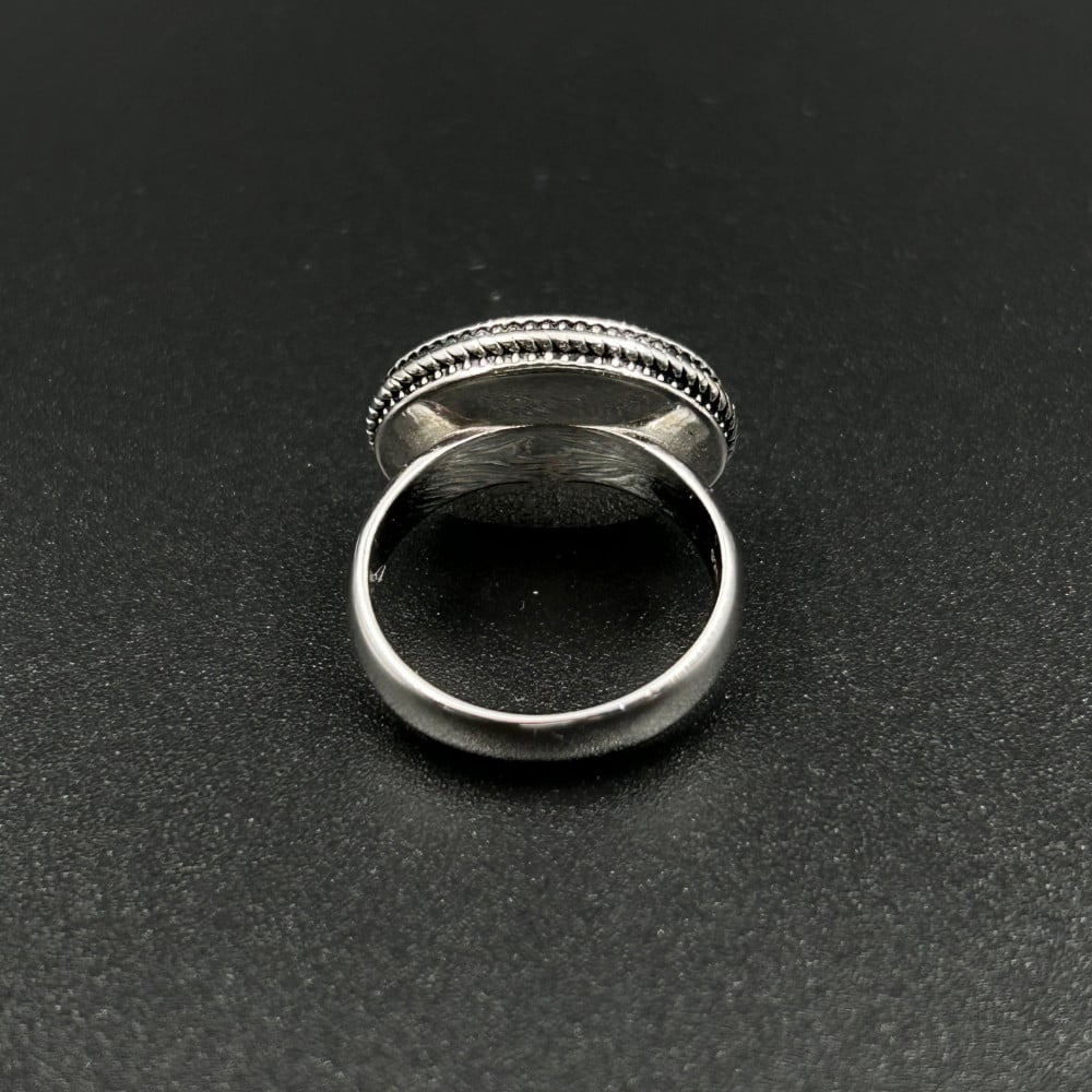 مقصب | خاتم ملكي فضه عيار 925 - أخضر