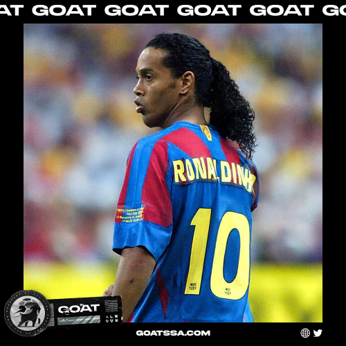 تيشيرت كلاسيك برشلونة مع طباعة (رونالدينهو)