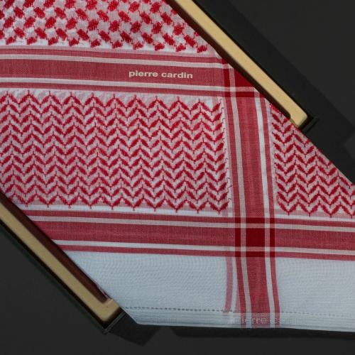 شماغ بيير كاردان احمر كلاسيك 2025 Pierre Cardin