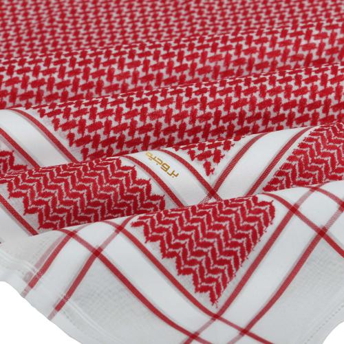شماغ بروجيه رجالي أحمر خطوط حمراء