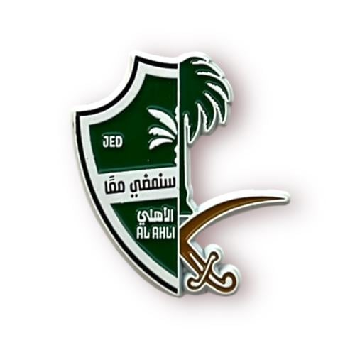 ستيكر حديد شعار الاهلي الجديد و السيفين و النخله