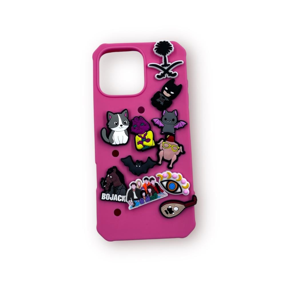 كفر  كروكس ايفون - IPhone cover - وردي غامق