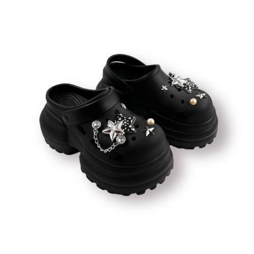 كروكس كعب اسود - Crocs black heels