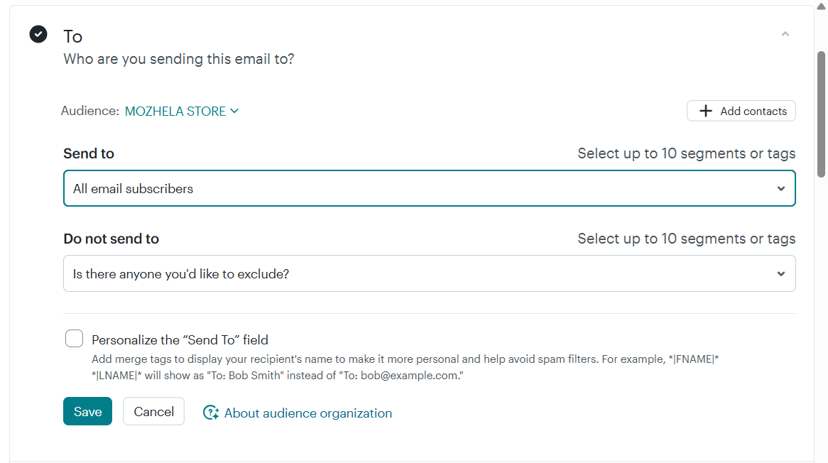 خطوات إنشاء ومعاينة أداء حملة تسويق بالبريد الإلكتروني Mailchimp