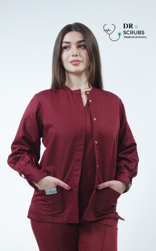 جاكيت نسائي عنابي - Burgundy women's jacket