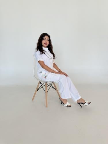 سكراب نسائي ابيض - white women's scrub