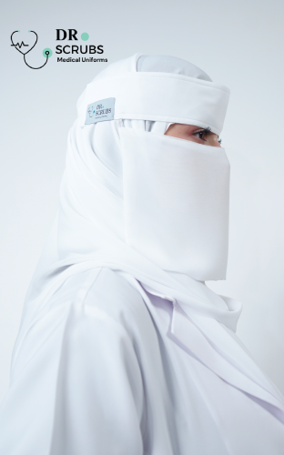 نقاب أبيض طويل /وسط/ قصير - white niqab