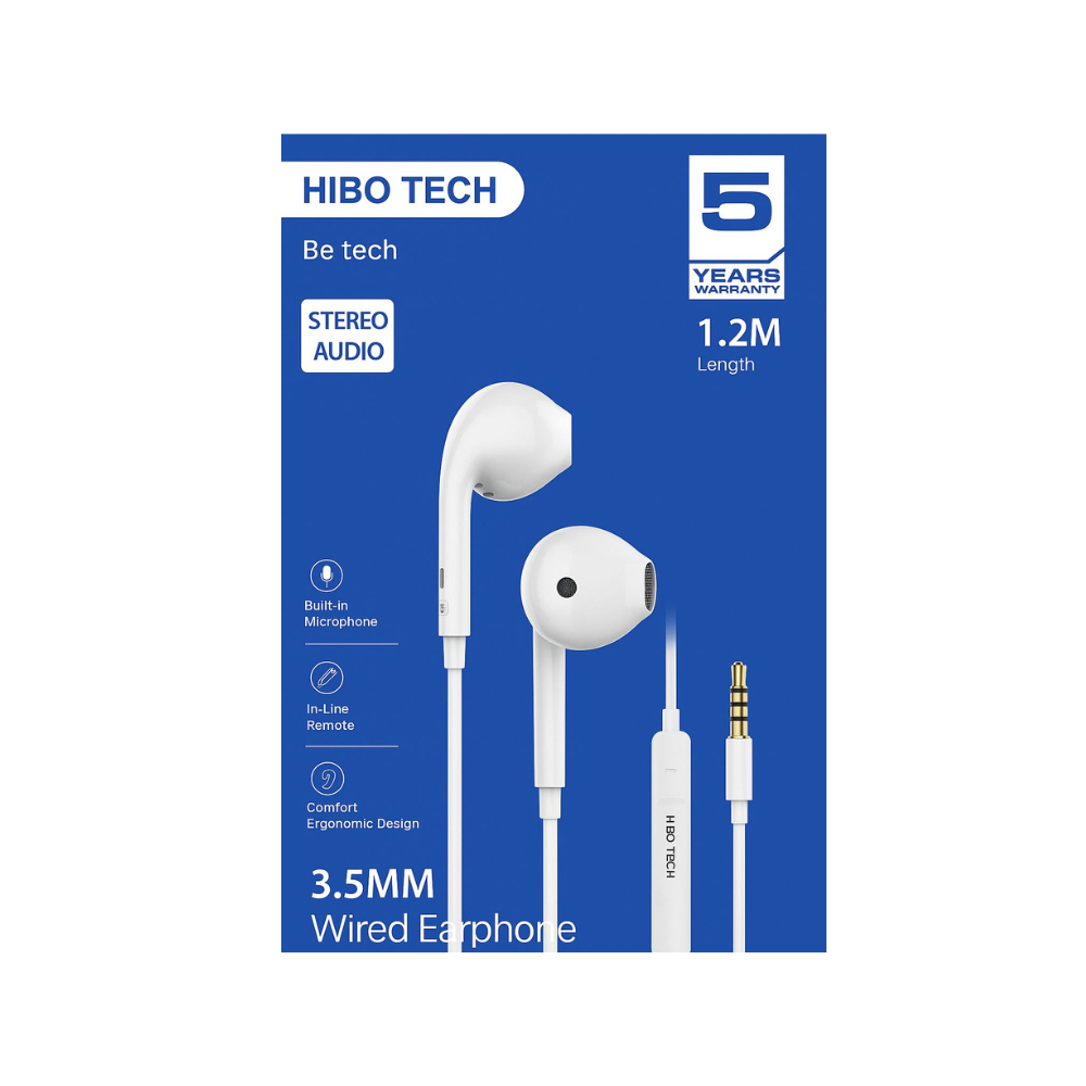 سماعة HIbo Tech السلكية – جودة صوت مذهلة بتصميم مريح