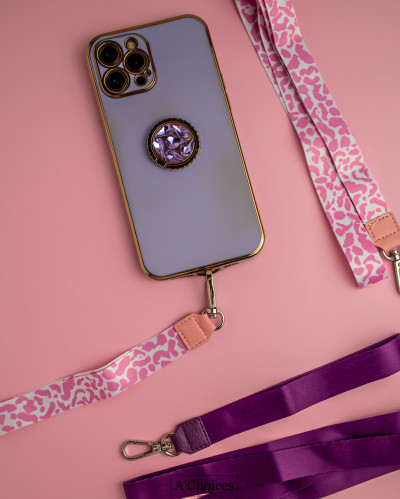 سلسلة جوال مصنوعة يدوياً من البوليستر بطولين