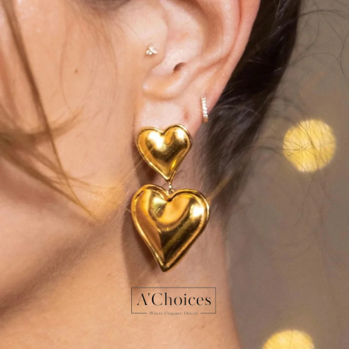 أقراط على شكل قلبين