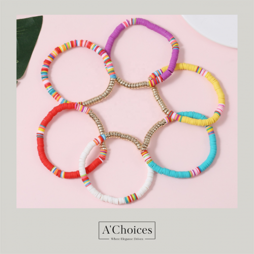 اساور ملونة قابلة للتعديل بعدة ألوان