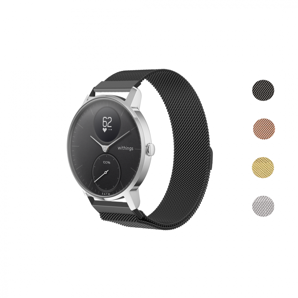 & withings HR for Replacement Wthings فيتمي Sport HR Band steel - steel